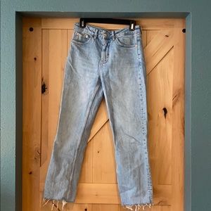 Topshop Mom Jeans Straight Leg High Waisted